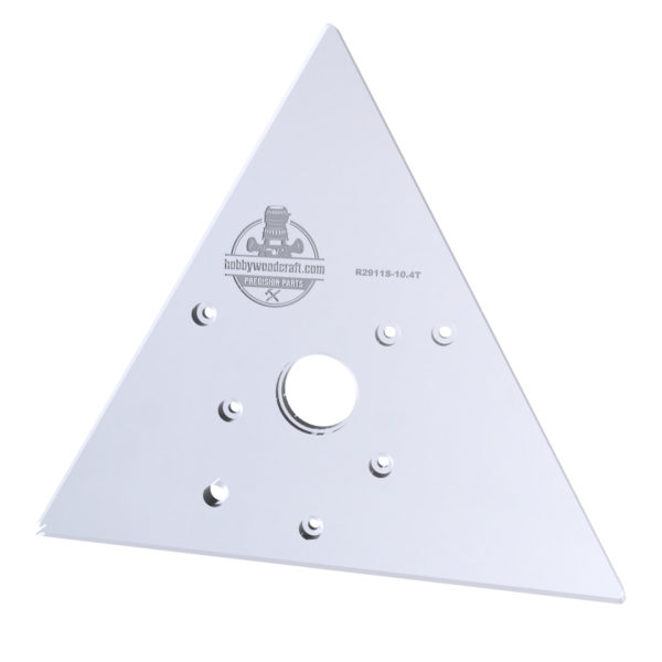 3/8″ Thick 10.4" triangle baseplate upgrade with bushing compatibility for Ridgid R2911 fixed base - Image 4