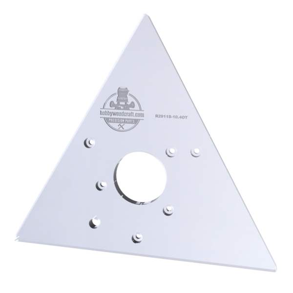 3/8″ Thick 10.4" triangle baseplate upgrade with a 2" opening for Ridgid R2911 fixed base - Image 4