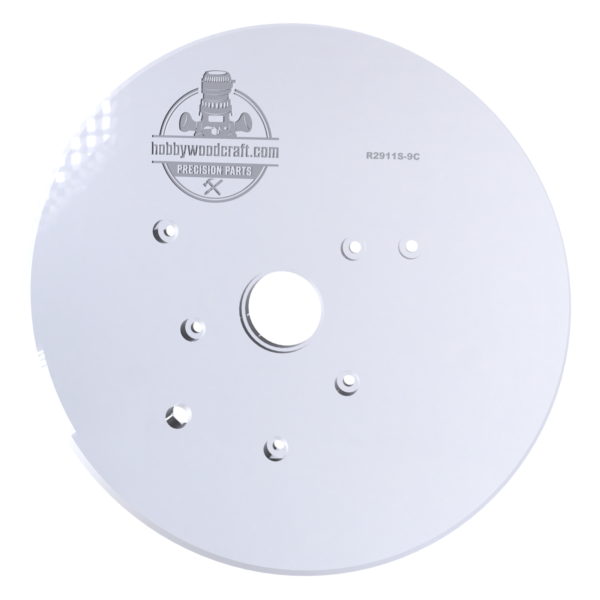 3/8″ Thick 9" circle baseplate upgrade with bushing compatibility for Ridgid R2911 fixed base - Image 4