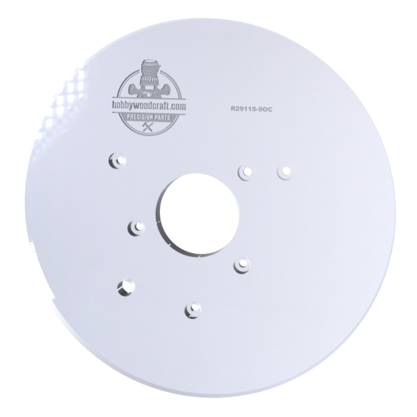 3/8″ Thick 9" circle baseplate upgrade with a 2" opening for Ridgid R2911 fixed base - Image 4