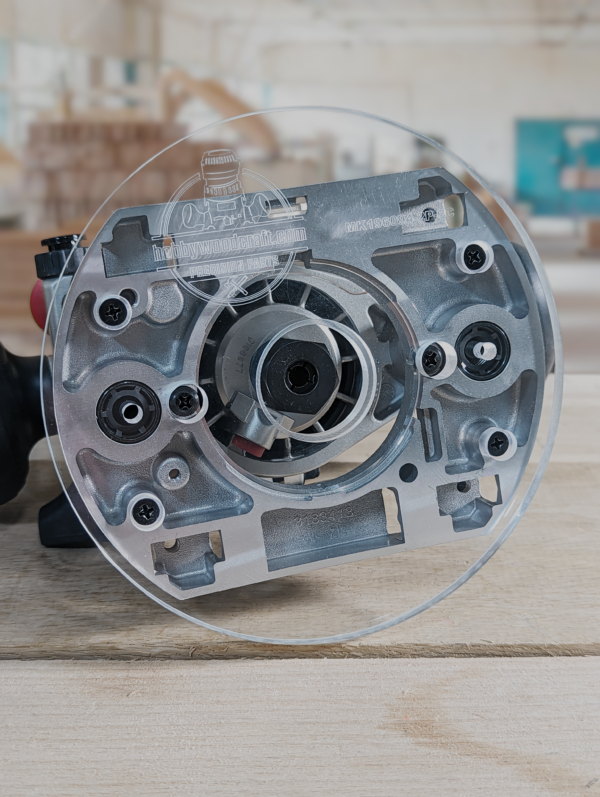 3/8″ Thick 6" Circle baseplate upgrade with bushing compatibility for Makita 196094-2 plunge base