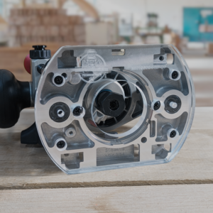 3/8″ Thick original baseplate upgrade with a 2" opening for Makita 196094-2 plunge base
