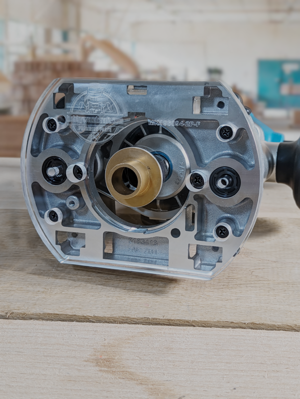 3/8″ Thick original baseplate upgrade with bushing compatibility for Makita 196094-2 plunge base - Image 2