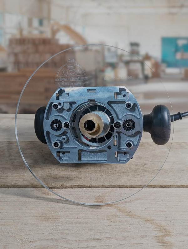 3/8″ Thick 9" circle baseplate upgrade with bushing compatibility for Makita 196094-2 plunge base - Image 2
