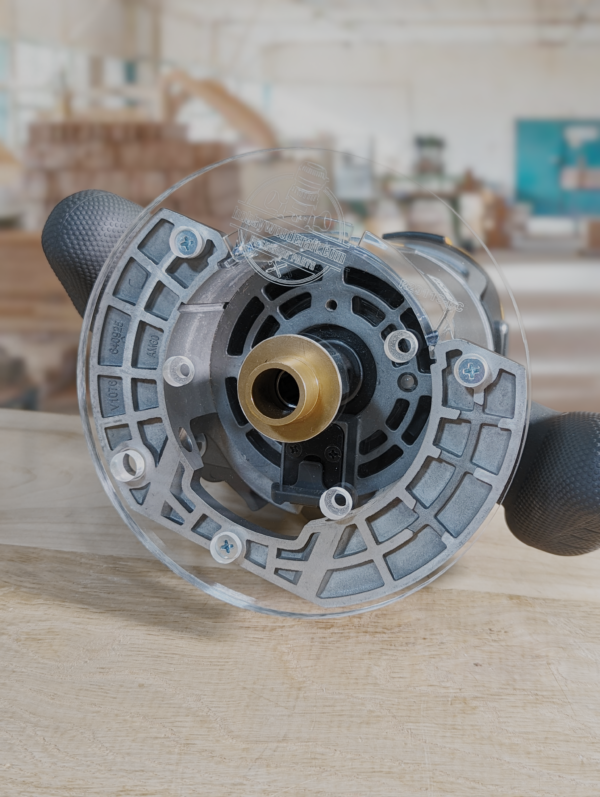 3/8″ Thick 6" Circle baseplate upgrade with bushing compatibility for Ridgid R2911 fixed base - Image 2