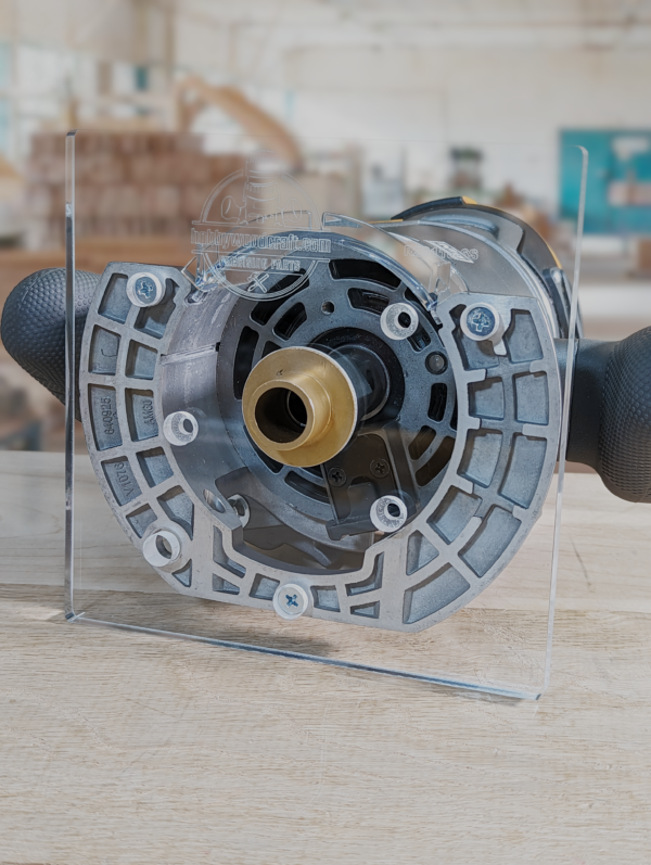 3/8″ Thick 6" Square baseplate upgrade with bushing compatibility for Ridgid R2911 fixed base - Image 2