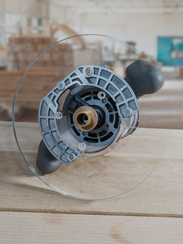 3/8″ Thick 9" circle baseplate upgrade with bushing compatibility for Ridgid R2911 fixed base - Image 2