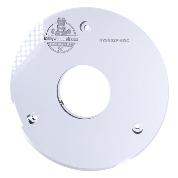 3/8″ Thick 6" Circle baseplate with a 2" opening for Ridgid R29202 plunge base - Image 4