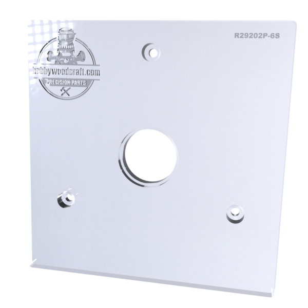 3/8″ Thick 6" Square baseplate upgrade with bushing compatibility for Ridgid R29202 plunge base - Image 4