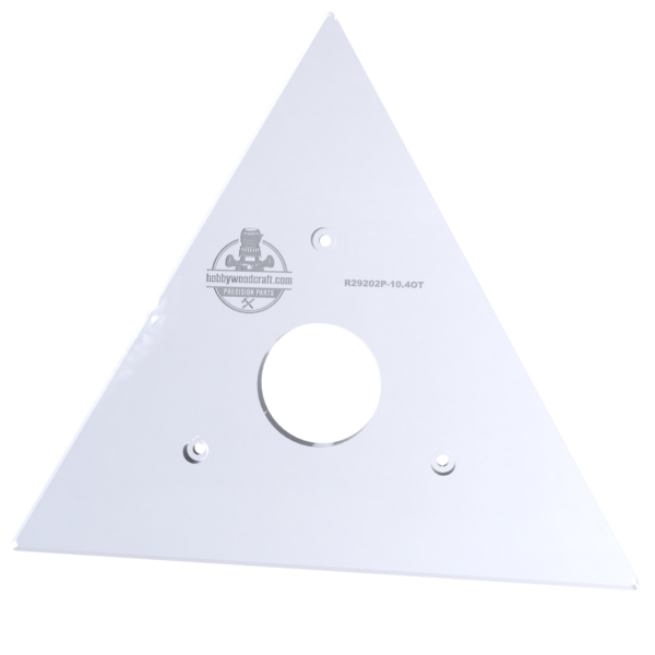 3/8″ Thick 10.4" Triangle baseplate with a 2" opening for Ridgid R29202 plunge base - Image 4