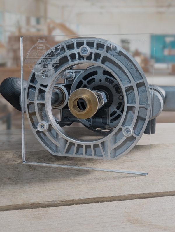 3/8″ Thick 6" Square baseplate upgrade with bushing compatibility for Ridgid R29202 plunge base - Image 2