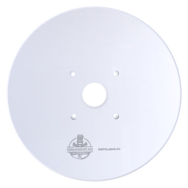 3/8″ Thick 9" circle baseplate upgrade with bushing compatibility for Ryobi PCL424/P601 and Ridgid R860443 fixed base