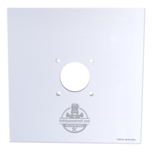 3/8″ Thick 9" square baseplate upgrade with a 2" opening for Ryobi PCL424/P601 and Ridgid R860443 fixed base