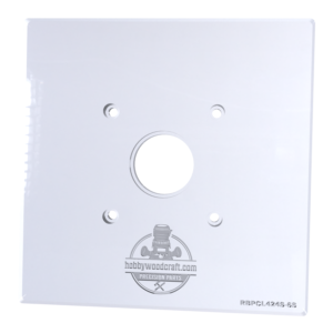 3/8″ Thick 6" square baseplate upgrade with bushing compatibility for Ryobi PCL424/P601 and Ridgid R860443 fixed base