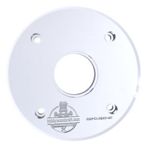3/8″ Thick 4" circle baseplate upgrade with bushing compatibility for Ryobi PCL424/P601 and Ridgid R860443 fixed base