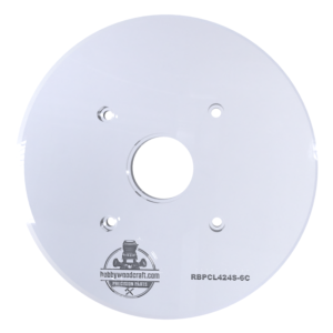 3/8″ Thick 6" circle baseplate upgrade with bushing compatibility for Ryobi PCL424/P601 and Ridgid R860443 fixed base