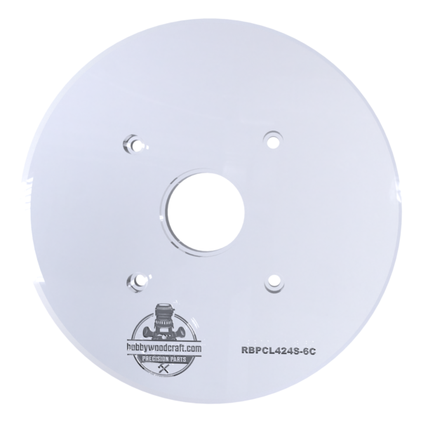 3/8″ Thick 6" circle baseplate upgrade with bushing compatibility for Ryobi PCL424/P601 and Ridgid R860443 fixed base