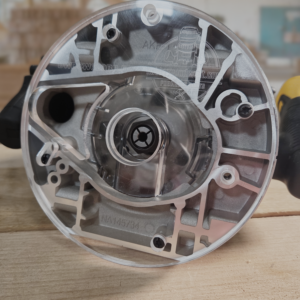 3/8″ Thick baseplate upgrade with bushing compatibility for Dewalt DCW620B plunge base