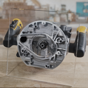 3/8″ Thick 9" square baseplate upgrade with a 2.6" opening for Dewalt DCW620B plunge base