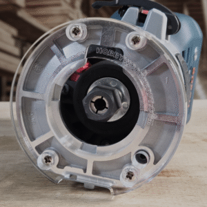 3/8″ Thick baseplate upgrade with a 2" opening for Bosch BSGKF18V-25N fixed base router