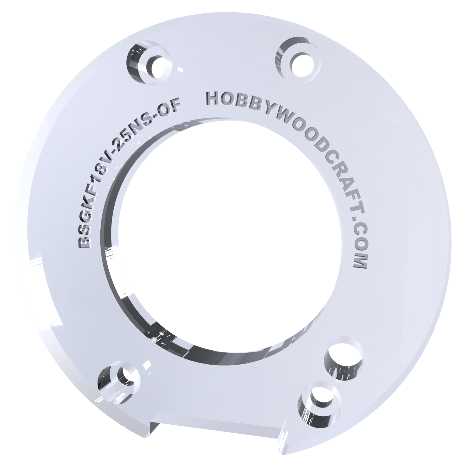 3/8″ Thick baseplate upgrade with a 2" opening for Bosch BSGKF18V-25N fixed base router - Image 4
