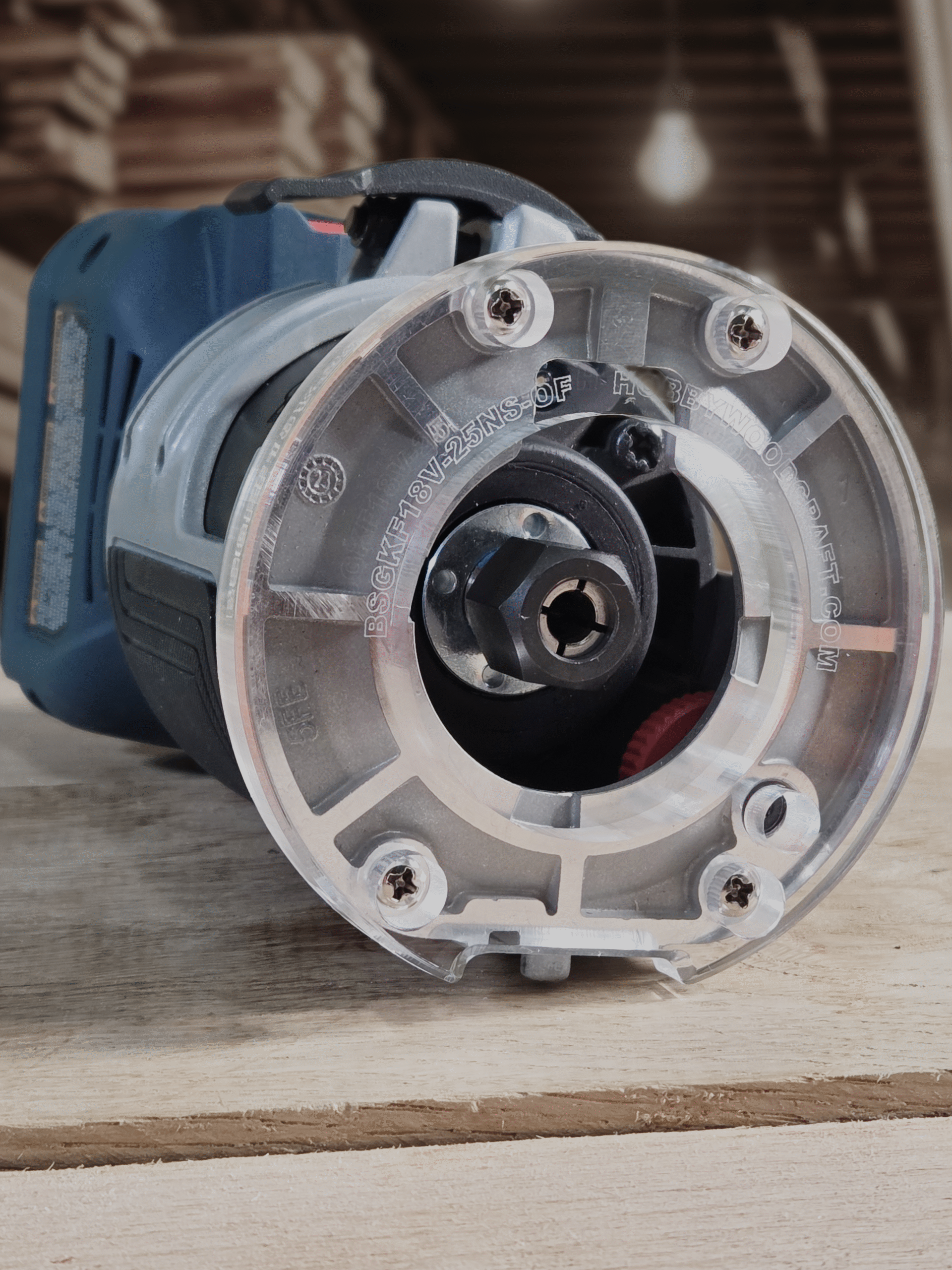 3/8″ Thick baseplate upgrade with a 2" opening for Bosch BSGKF18V-25N fixed base router - Image 2