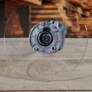 3/8″ Thick 9" circle baseplate upgrade with bushing compatibility for Bosch BSGKF18V-25N fixed base router.
