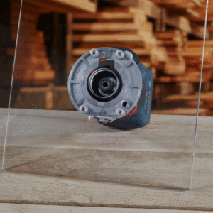 3/8″ Thick 9" square baseplate upgrade with bushing compatibility for Bosch BSGKF18V-25N fixed base router.