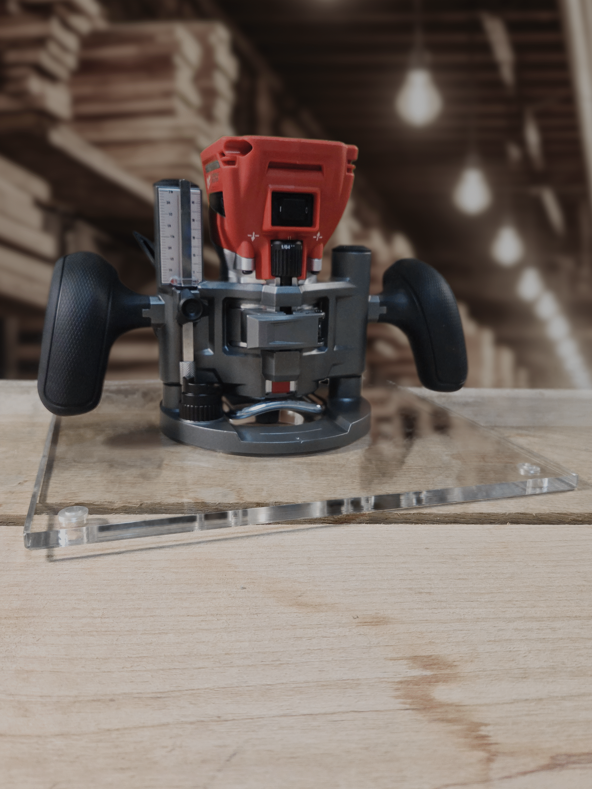 3/8″ Thick 11" square baseplate upgrade with a 2" opening for Milwaukee 48-10-5601 plunge base. - Image 3