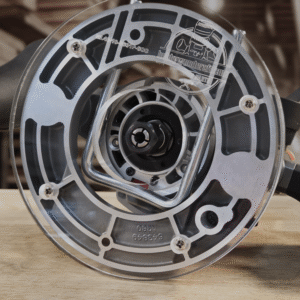 3/8″ Thick 6" circle baseplate upgrade with a 2" opening for Milwaukee 48-10-5601 plunge base.