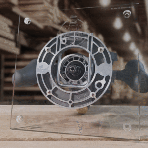 3/8″ Thick 9" square baseplate upgrade a 2" opening for Milwaukee 48-10-5601 plunge base.