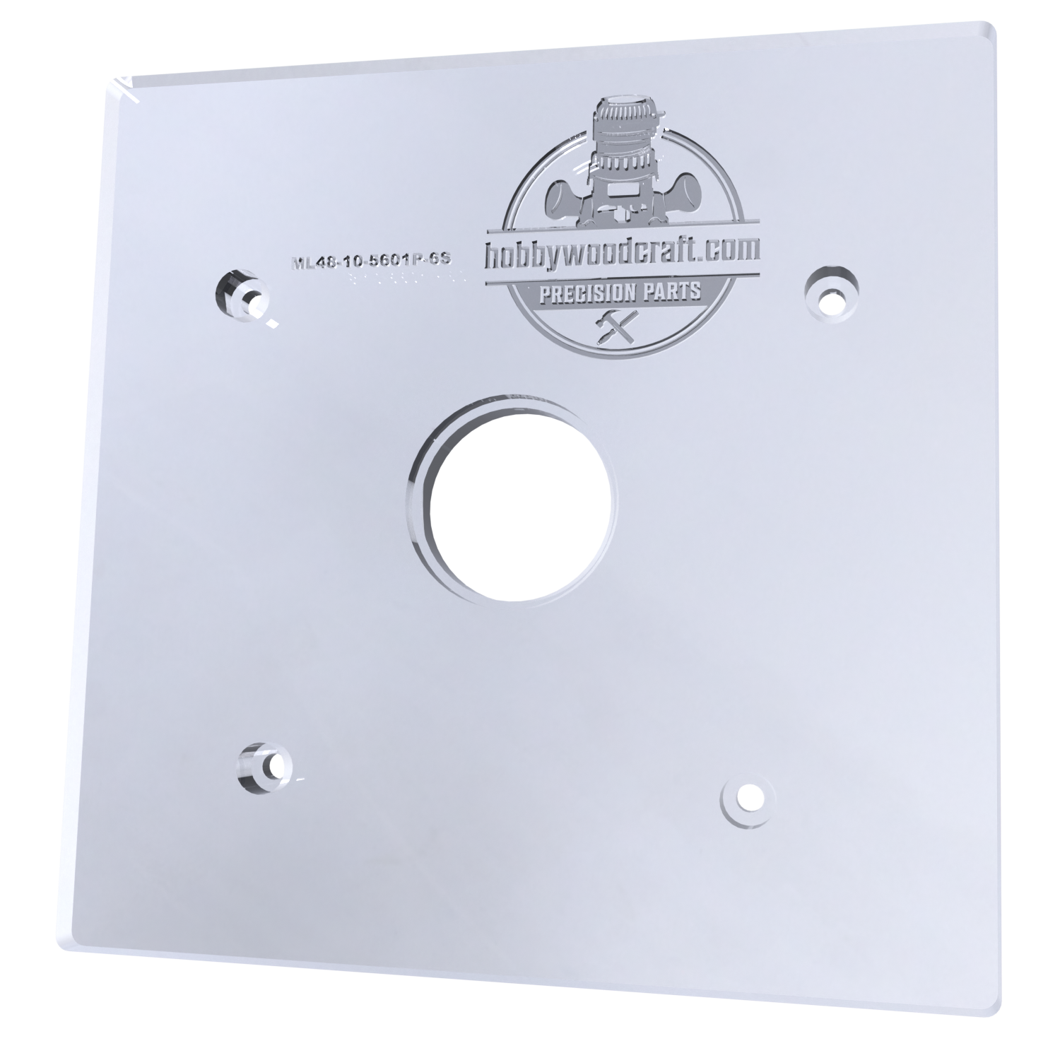 3/8″ Thick 6" square baseplate upgrade with bushing compatibility for Milwaukee 48-10-5601 plunge base. - Image 4