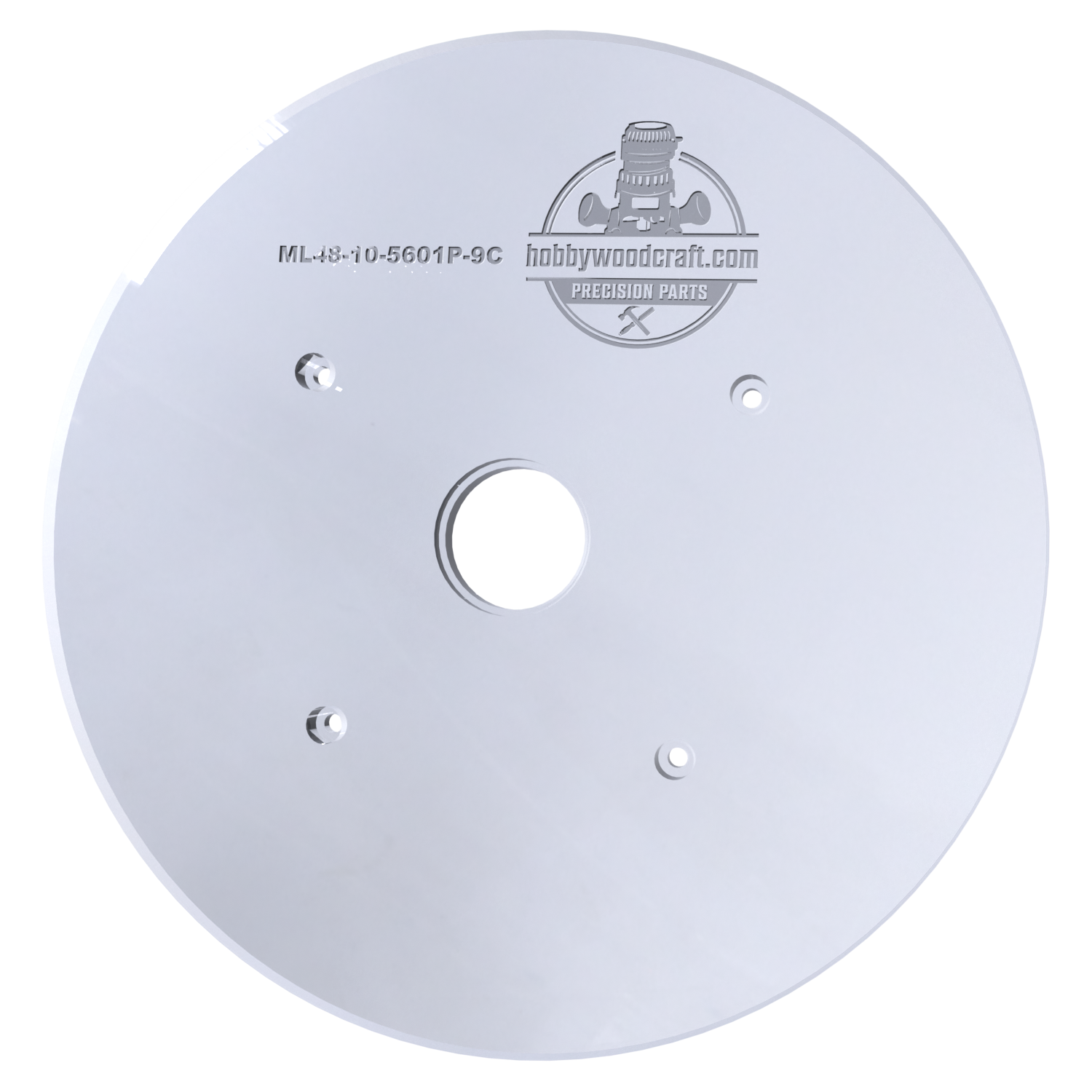 3/8″ Thick 9" circle baseplate upgrade with bushing compatibility for Milwaukee 48-10-5601 plunge base. - Image 4