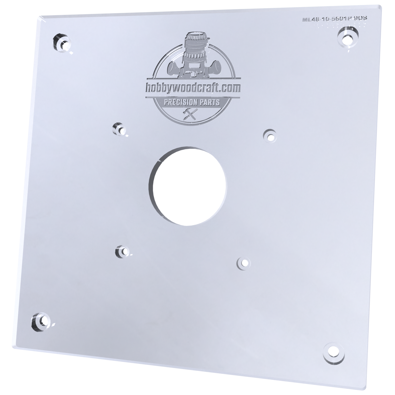 3/8″ Thick 9" square baseplate upgrade a 2" opening for Milwaukee 48-10-5601 plunge base. - Image 4