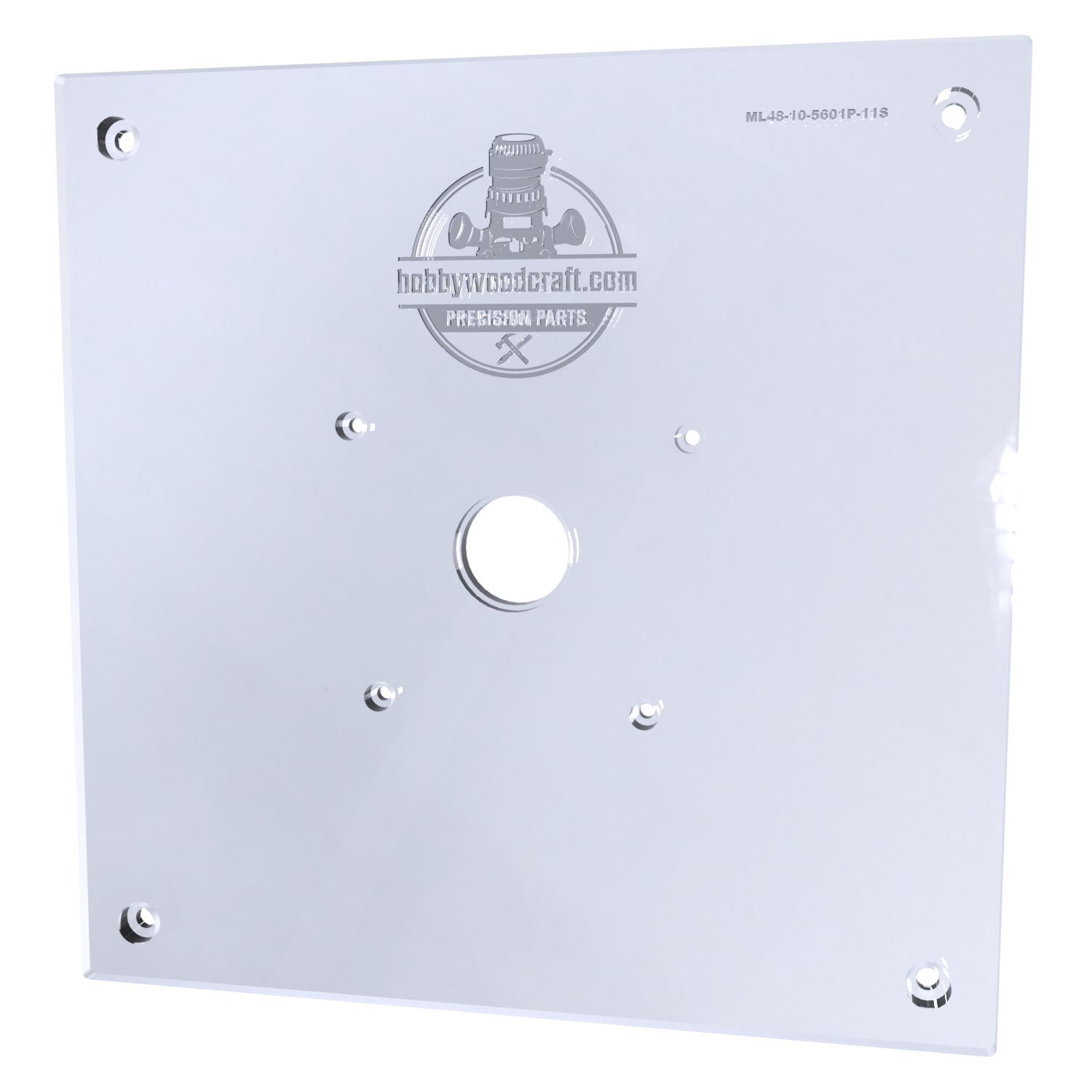 3/8″ Thick 11" square baseplate upgrade with bushing compatibility for Milwaukee 48-10-5601 plunge base. - Image 4