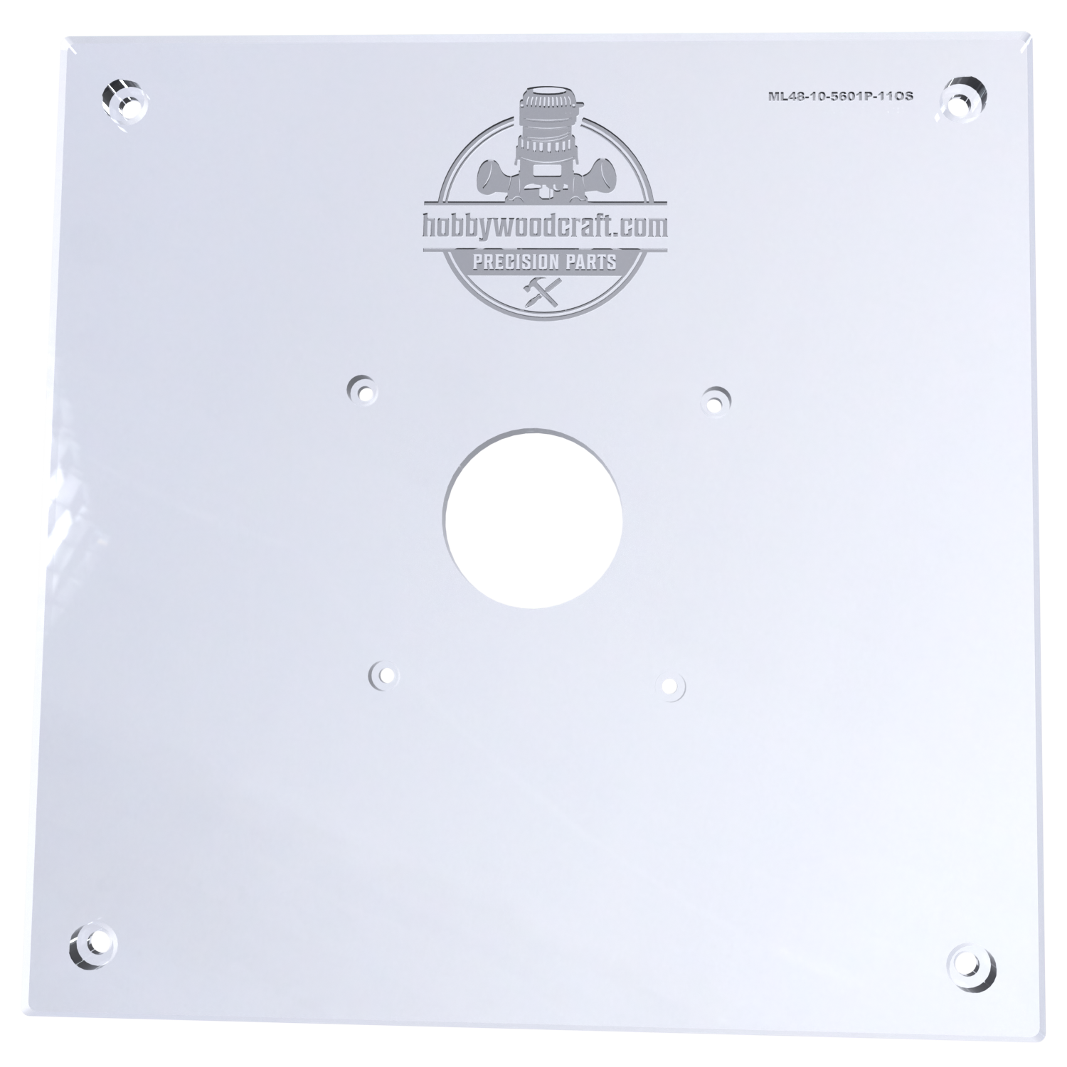 3/8″ Thick 11" square baseplate upgrade with a 2" opening for Milwaukee 48-10-5601 plunge base. - Image 4