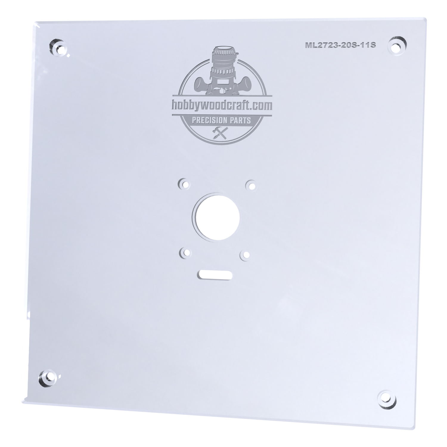 3/8″ Thick 11" Square baseplate upgrade with bushing compatibility for Milwaukee M18 2723-20 fixed base router. - Image 4