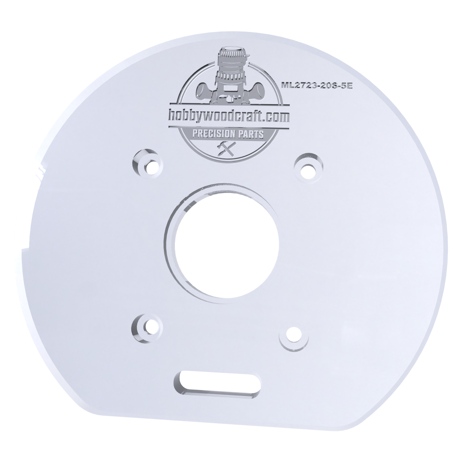 3/8″ Thick 5" baseplate upgrade with and edge and bushing compatibility for Milwaukee M18 2723-20 fixed base router. - Image 4