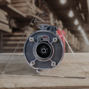 3/8″ Thick 7" Triangle baseplate upgrade with bushing compatibility for Milwaukee M18 2723-20 fixed base router.
