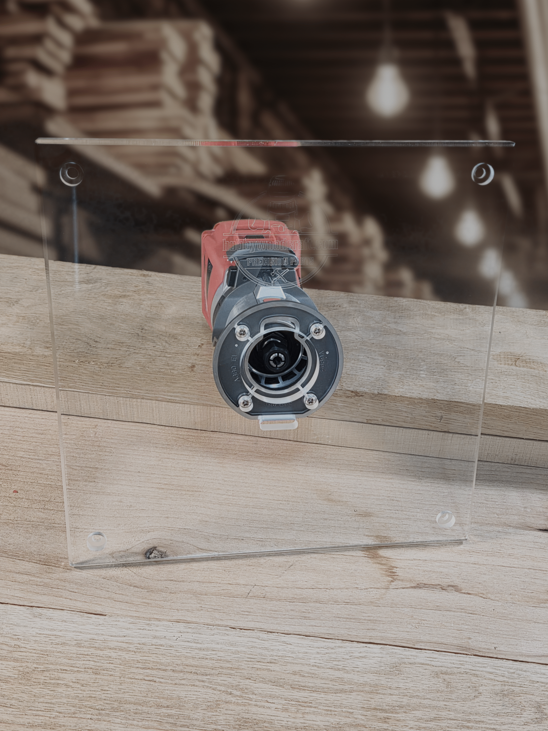 3/8″ Thick 11" Square baseplate upgrade with a 2" opening for Milwaukee M18 2723-20 fixed base router. - Image 2