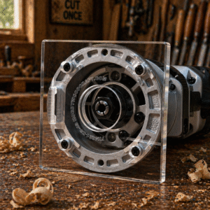 3/8″ Thick 4" square baseplate upgrade with bushing compatibility for Flex FX4221-Z fixed base router.