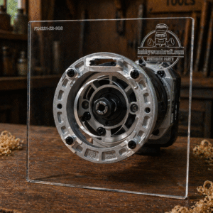 3/8″ Thick 6″ square baseplate upgrade with a 2" opening for Flex FX4221-Z fixed base router.
