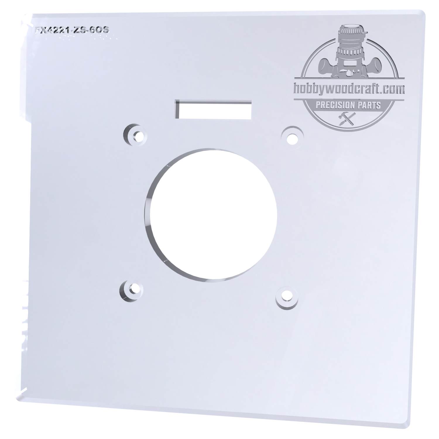 3/8″ Thick 6″ square baseplate upgrade with a 2" opening for Flex FX4221-Z fixed base router. - Image 4