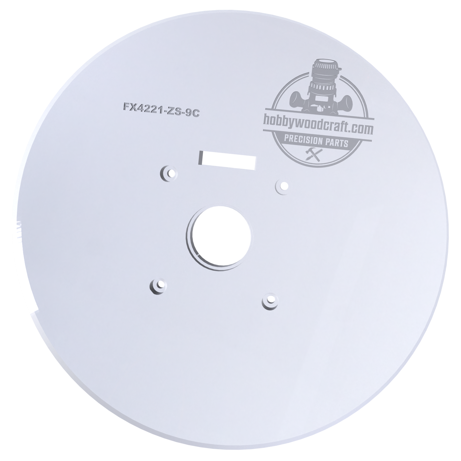 3/8″ Thick 9″ Circle baseplate upgrade with bushing compatibility for Flex FX4221-Z fixed base router. - Image 4