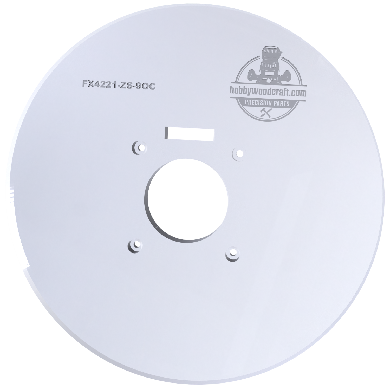 3/8″ Thick 9″ Circle baseplate upgrade with a 2" opening for Flex FX4221-Z fixed base router. - Image 4