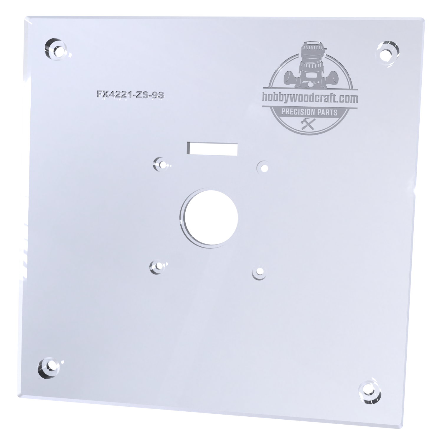 3/8″ Thick 9″ Square baseplate upgrade with bushing compatibility for Flex FX4221-Z fixed base router. - Image 4