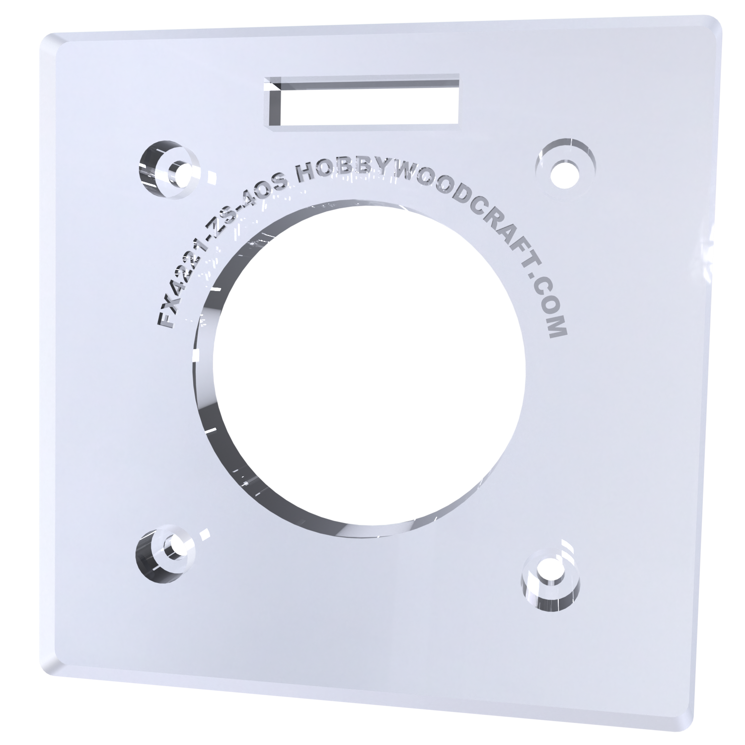 3/8″ Thick 4" square baseplate upgrade with a 2" opening for Flex FX4221-Z fixed base router. - Image 4