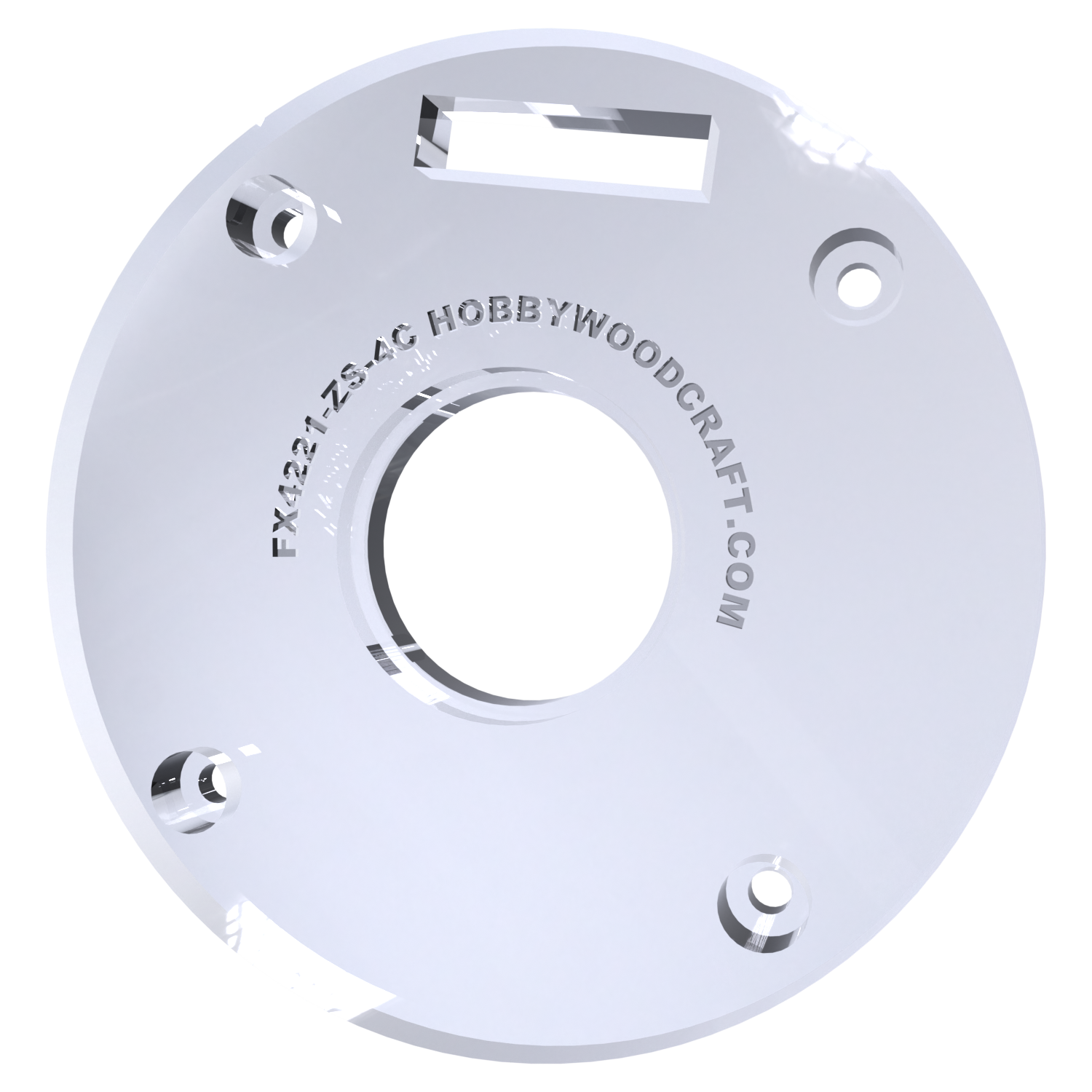 3/8″ Thick 4" circle baseplate upgrade with bushing compatibility for Flex FX4221-Z fixed base router. - Image 4