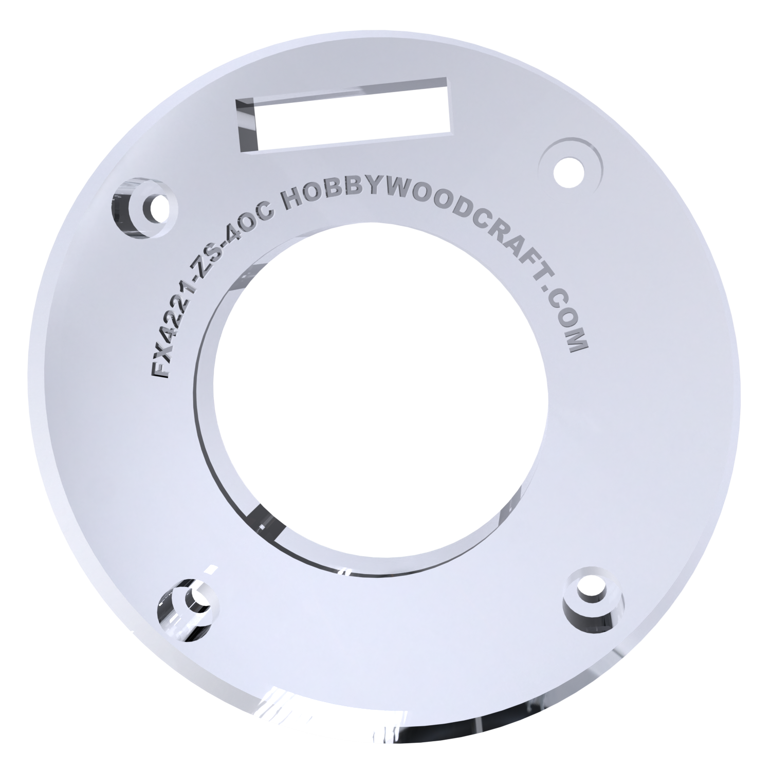 3/8″ Thick 4" circle baseplate upgrade with a 2" opening for Flex FX4221-Z fixed base router. - Image 4