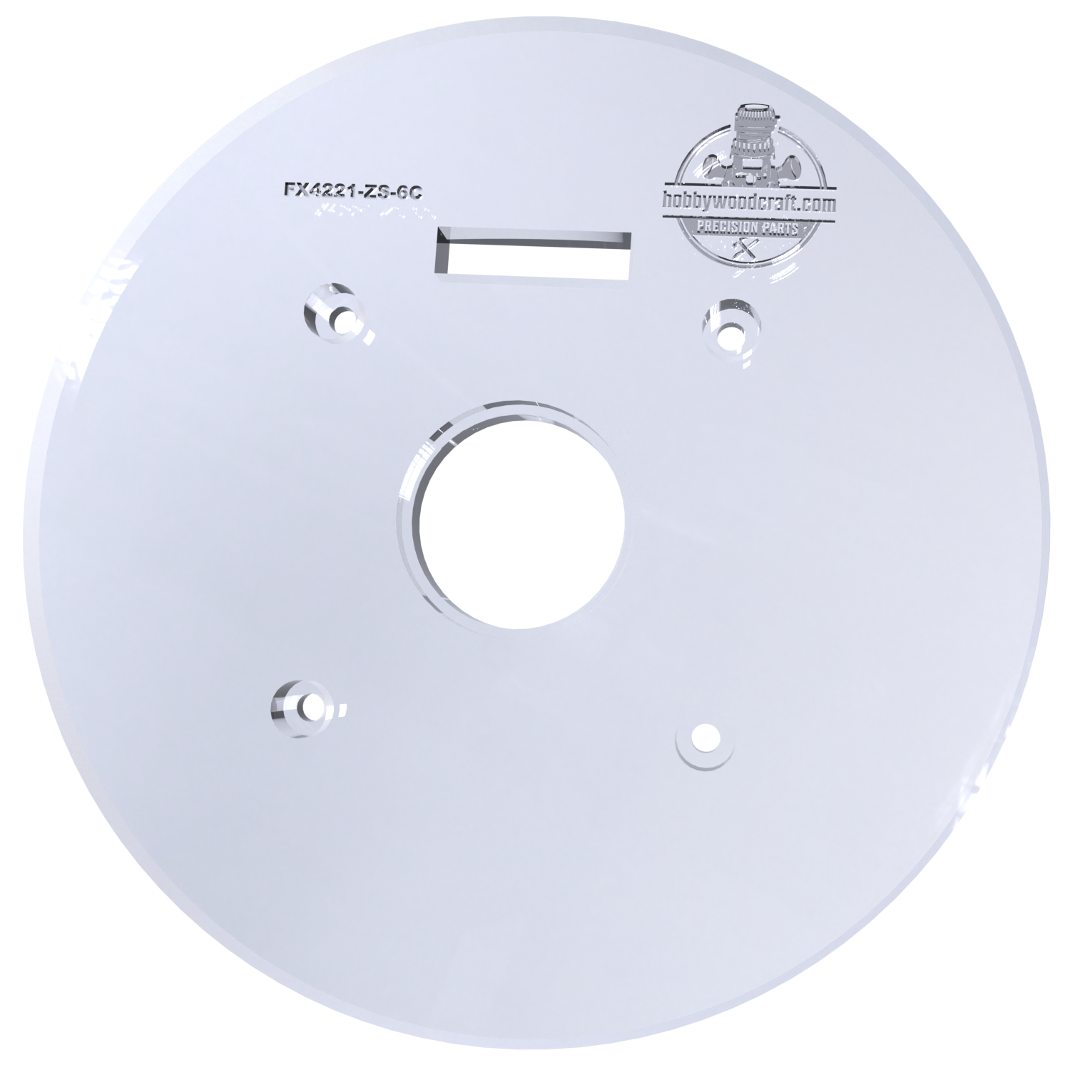 3/8″ Thick 6″ circle baseplate upgrade with bushing compatibility for Flex FX4221-Z fixed base router. - Image 4